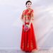 Elegant Chinese Wedding Dress – Red Bridal Qipao With Dragon & Phoenix Embroidery For Banquet & Tea Ceremony_ecoleips.com