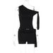 Women's European American Style Solid Color Asymmetrical Neck Sleeveless Top And Slim Fit Shorts Two Piece Set Fashion Summer 2025_ecoleips.com
