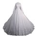Elegant Long Sleeved French Style Wedding Dress Heavy Duty Starry Sky Style Court Dress for Brides New 2026 Style with Long Train_ecoleips.com