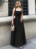 Hugcitar Women Elegant Solid Straps Sleeveless Backless Sexy Bodycon Maxi Dress Summer Fashion Clothings Birthday Party Vacation_ecoleips.com