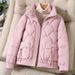 Women’s Short Puffer Jacket – Winter 2025 Trendy Oversized Coat With Thickened Feather Cotton, Slimming Fit & Stand Collar_ecoleips.com