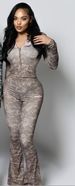 Sexy Leopard Print Letter Graphic Set - Slim Fit Long Sleeve Top & Pants Outfit, Trendy Streetwear For Women (Multiple Colors)_ecoleips.com