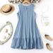 Women's Clothing Solid Color Sleeveless Casual Dress_ecoleips.com