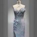 Women's Clothing Sequined Leaf High Slit Dress Stage Host Performance Dress Wedding Dress Evening Dress_ecoleips.com