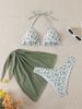 Women's Floral Two Piece Swimsuit Set Sexy Wire-Free Vacation Style Bikini New European American Quality Amazon Export_ecoleips.com
