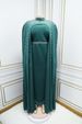 Z267 Dubai Muslim Rhinestone Beaded Heavy Embroidery Two-Piece Set High-End Banquet Evening Dress Abaya_ecoleips.com