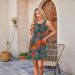 Women's Casual Sleeveless Vest Dress Eyelet Printing with Pocket European And American Style Cross Border Hot Selling_ecoleips.com