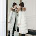 Women's Long Padded Coat Winter Warm Trench Jacket With Faux Fur Collar, Slim Fit, Plus Size Options_ecoleips.com