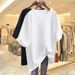 Women's Clothing Plus Size Short Sleeve T-Shirt Korean Style Loose Casual Fashionable Versatile Mid-Length Summer Wear For Youthful Look_ecoleips.com