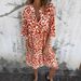 Breathable V-Neck Floral Print Ruffle Dress With Stretchy Fabric For Women - Casual & Street Style Summer Dress_ecoleips.com