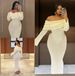 Women's Clothing Slim Fitting Long Sleeved Off-Shoulder Dress Style Women's Sexy Long Dress For Formal & Casual For Women_ecoleips.com