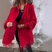 Women's Faux Mink Fleece Cape With Tassel Shawl Thickened Warm Batwing Solid Color Autumn Winter New Clothing_ecoleips.com