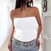 Women's Plus Size Sexy Strapless Basic Tank Top, Fashionable Solid Color Elastic Slim-Fit Tube Top_ecoleips.com
