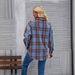 Cross-border European And American 2025 Fall/Winter New Casual Fashion Single-Breasted Plaid Loose Woolen Shirt_ecoleips.com