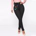 Women's High Waist Printed Jeans Sexy Tight Pants Solid Color Denim For Spring/Autumn Season_ecoleips.com