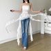 Women's Clothing One Shoulder Wrap Chest Slim Hollow Lace Wave Edge Top_ecoleips.com