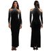 Velvet Sparkle Bodycon Dress – High Neck Sleeveless A-Line Dress With Rhinestone Details – Elegant Evening & Party Wear (Black, S-Xxl)_ecoleips.com
