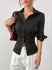 Women's Striped Slim Fit Cardigan Casual Long Sleeve Button-Up Shirt Fashion Top For Spring/Autumn & Summer_ecoleips.com