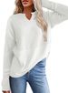 2025 Autumn Winter Cross-Border European And American Women's Casual Shirt Solid Color Long Sleeve Patchwork_ecoleips.com