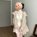 2025 New Korean Lazy Style Medium Length Sweater Jacket For Women's Spring And Autumn High End, Hooded Knitted Cardigan_ecoleips.com