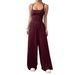 2026 European And American Cross-Border New Women's Casual Summer Wide-Leg Loose Srapless Wais-Cinching_ecoleips.com