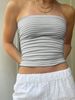 Women's Clothing Spring And Summer New Products Women's Fashion Striped Off Shoulder Tube Top Vest Top_ecoleips.com