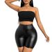Women's Clothing PU Leather Pants Women Sexy Hot Pants Nightclub Pants European Leather Shorts_ecoleips.com