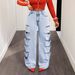 Distressed Straight-Leg Jeans For Women – Relaxed Fit Washed Denim – Casual Ripped Jeans_ecoleips.com