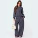 Streetwear Oversized Fleece Hoodie & Jogger Set – No Drawstrings, Thickened Winter Lounge Wear For Women (Dark Grey, S-XXXL)_ecoleips.com
