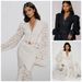 Women's Clothing French Retro Exquisite Heavy Crochet Lace V Neck Bell Sleeve Top + Skirt Two Piece Set_ecoleips.com