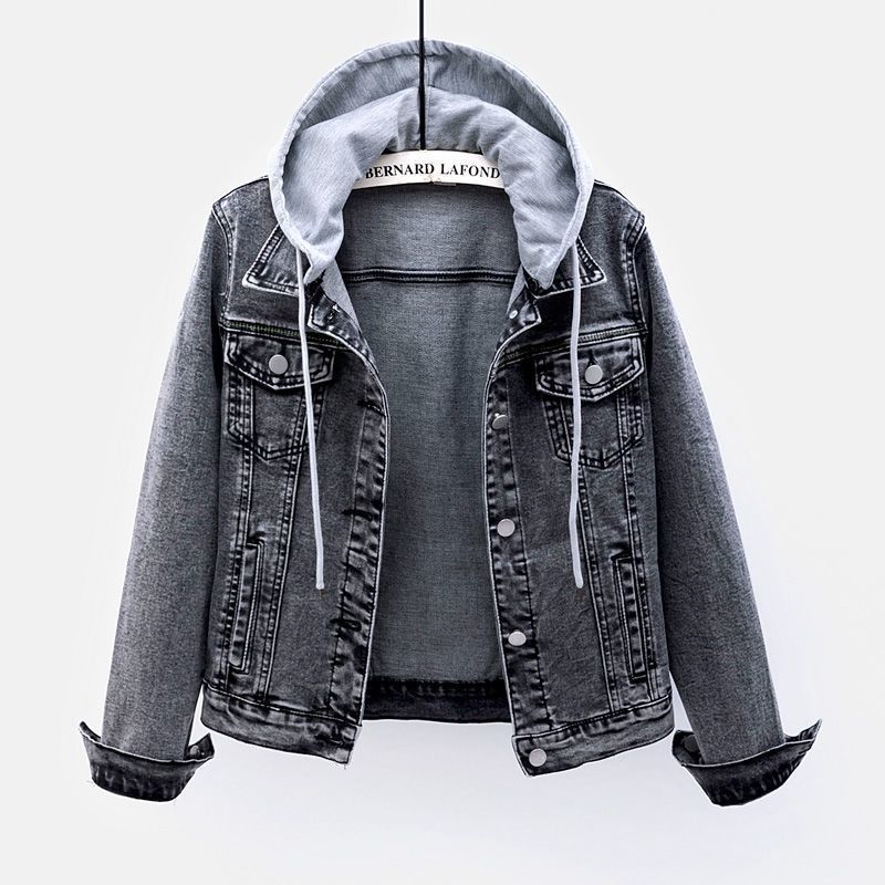 Women's Clothing Women's Slimming Denim Jacket Korean Fashion Autumn Season Versatile Short And Long Sleeve Trendy Top_ecoleips.com