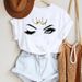 New Women's Fashion Printed Eyelash Top_ecoleips.com