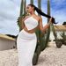 Women's Clothing New Irregular Sexy Knitted Sweater Camisole Vest Women's Elastic Hip Skirt Suit_ecoleips.com
