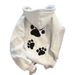 New 2025 Women's Thickened Fleece Lined Hooded Sweatshirt American Trendy Brand Autumn Winter Loose Casual Style for Couples_ecoleips.com