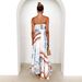 Women's High Waist Printed Swing Dress Summer Fashion Backless Suspenders Sexy European American Style 2025_ecoleips.com