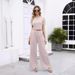 New 2025 Summer Style Women's Patchwork Polyester Three-quarter Sleeve Fashion Casual Set Origin_ecoleips.com