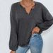 Voya Women's Daily Commuting Simple Style T-shirt For Spring And Summer Casual Versatile Loose Long Sleeved Top For Women_ecoleips.com