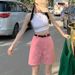 Fashionable Denim Shorts Women, Summer New Korean Style High-waisted Wide-leg Shorts, Slimming And Unique Straight-leg_ecoleips.com