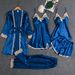 Women's Clothing new pajamas with chest pads Silk sexy sling golden flower five piece pajamas thin home clothes_ecoleips.com