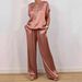 Women's Trendy Long Pants Shirt Casual Suit Wide Leg Pants Loose Fit Spring New Arrival_ecoleips.com