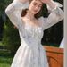 Cross-border French-style Tea 2024 Spring-summer New Lantern Sleeve Elegant Fairy Long Dress With Waist-cinching Floral_ecoleips.com