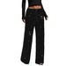 Glitter Wide Leg Pants With Drawstring - Stretchy High Waisted Trousers For Women, Trendy Casual & Party Wear_ecoleips.com