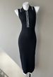 Women's Clothing Summer Fashion Lapel Knit Midi Dress For Women Slim Fit Elegant Bodycon Sleeveless_ecoleips.com