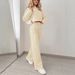Women's Solid Color Two Piece Set Pullover Sweatshirt & Casual Pants Autumn/Winter Combo European & American Fashion Bestseller_ecoleips.com