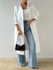 Women's Fashion 2025 Autumn Versatile Long Sleeve Solid Color Cardigan Shirt_ecoleips.com