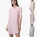 Women's Clothing Women's Fashion Striped Long Sleeved Shirt Casual Plus Size Cotton And Linen Blend For Formal & Casual_ecoleips.com