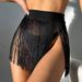 "Sexy Tassel Bikini Set - High Waist Mini Skirt & Triangle Top - Summer Beach Vacation Swimwear For Women"_ecoleips.com