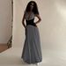 Women's Clothing Fashion Sexy V Neck Halter Neck Color Matching Waist Dress_ecoleips.com