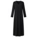 Bohemian Cotton Linen Long Dress With Flared Hem – Elegant Ethnic Style Loose Fit Tunic For Women_ecoleips.com