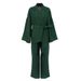 Loose Comfortable Crepe Cotton Long Sleeve Robe Pants Pajama Set European And American Autumn New Home Wear For_ecoleips.com